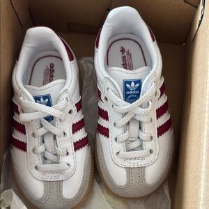 Adidas Kids' White and Red Sneakers